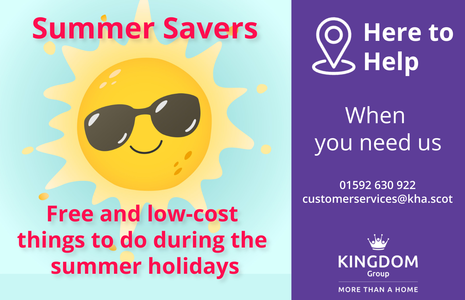Here to Help - Summer Savers