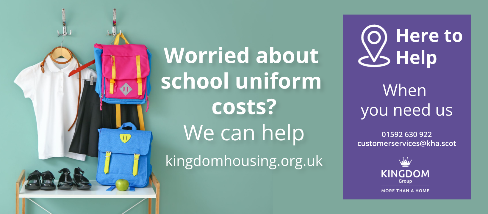 School uniforms cost a lot – we're here to help